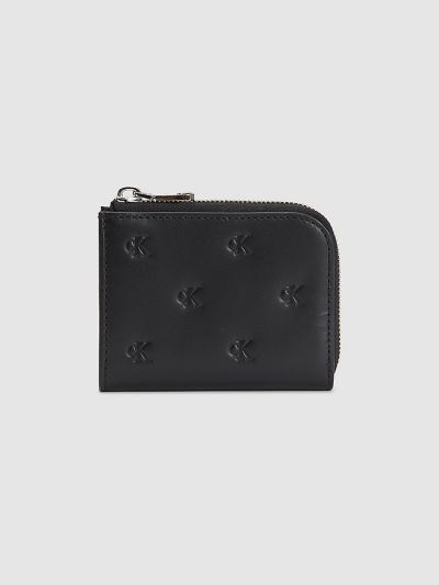 Calvin Klein Táskák & Kiegészítők HU085159 | Calvin Klein Embossed Bőr Zip-Around Férfi Pénztárca Fe